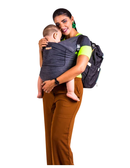 Physiological sling 0m+ dark grey