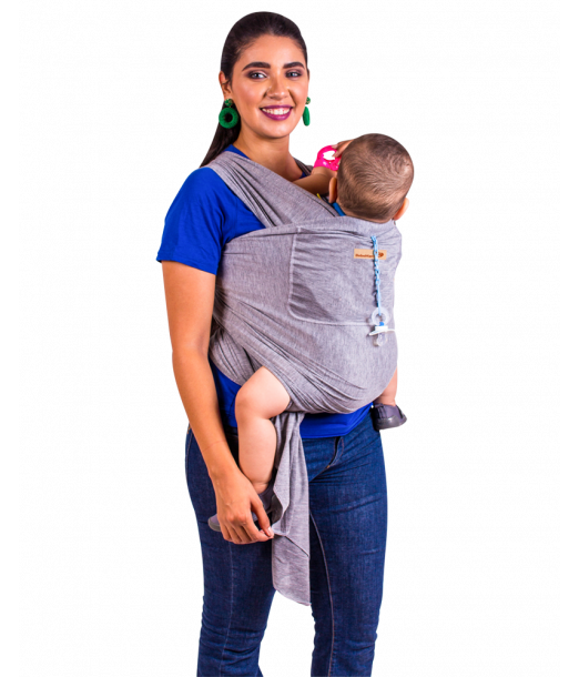 Echarpe de portage physiologique 0m+ Gris clair Echarpe de