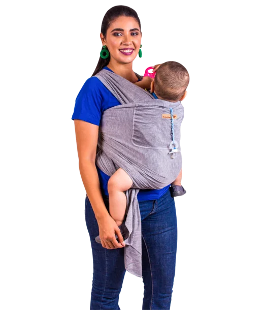 Echarpe de portage physiologique 0m+ Gris clair Echarpe de