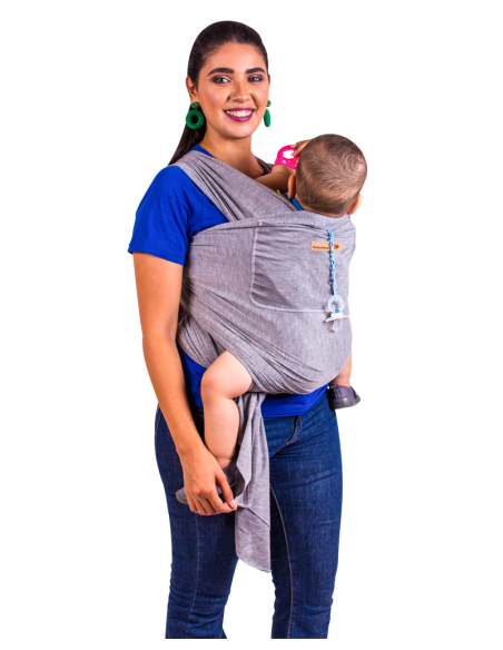 Echarpe de portage physiologique 0m+ Gris clair Echarpe de