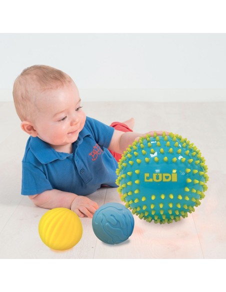 Ludi 3 Balles Sensorielles « Bleues » 6m+ dans Jouet chez Baby And Mom Maroc