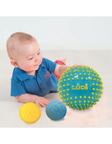 Ludi 3 sensory balls 6m+ blue — photo 3