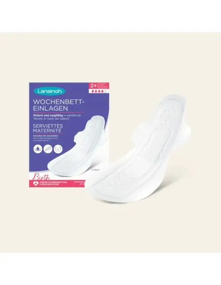 Lansinoh Extra-Absorbent Maternity Pads Size M 2+ weeks 12 units — photo 2