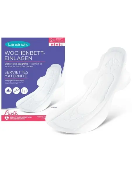 Lansinoh Extra-Absorbent Maternity Pads Size M 2+ weeks 12 units