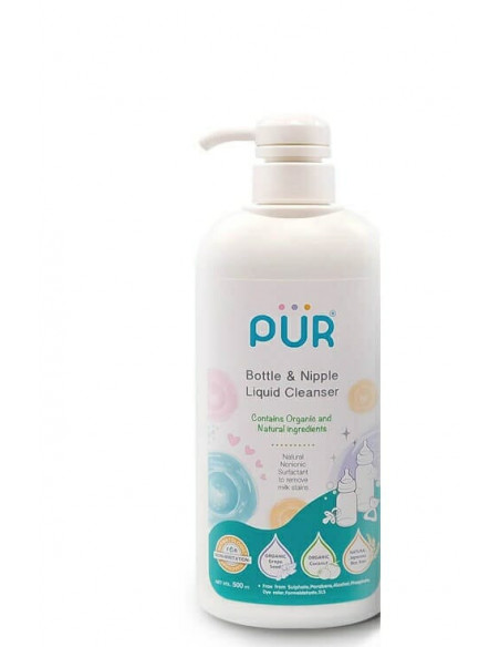 Pür Détergent vaisselle bébé - Liquide de nettoyage des biberons et tétines 500ml dans Détergent Vaisselle Bébé chez Baby And Mom Maroc