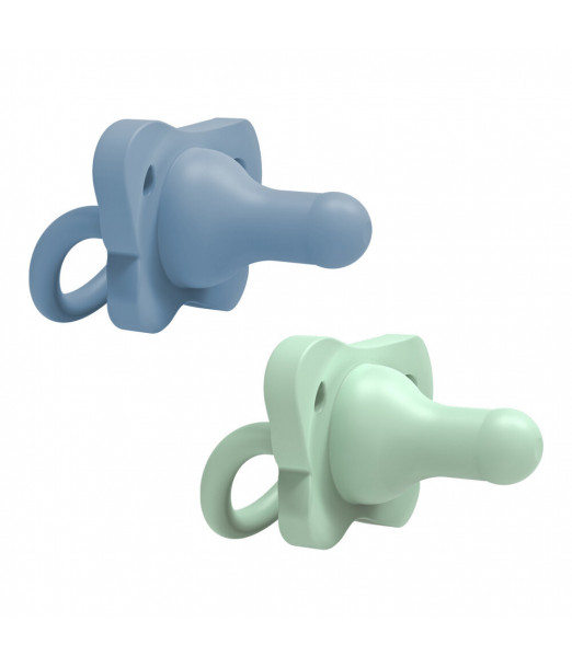 Dr Brown’s Sucette en silicone 0-6 mois HappyPaci Bleu & Vert