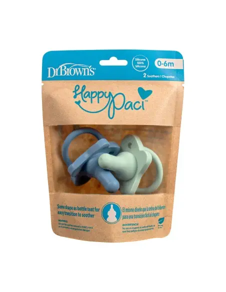 Dr Brown’s silicone pacifier from 0 to 6 months HappyPaci Blue & Green — photo 2