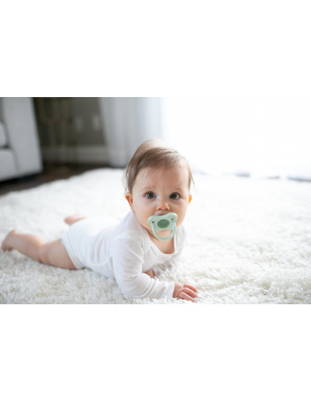 Dr Brown’s Sucette en silicone 0-6 mois HappyPaci Bleu & Vert