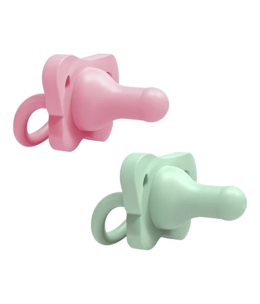 Dr Brown’s HappyPaci silicone pacifier from 0 to 6 months Pink & Green
