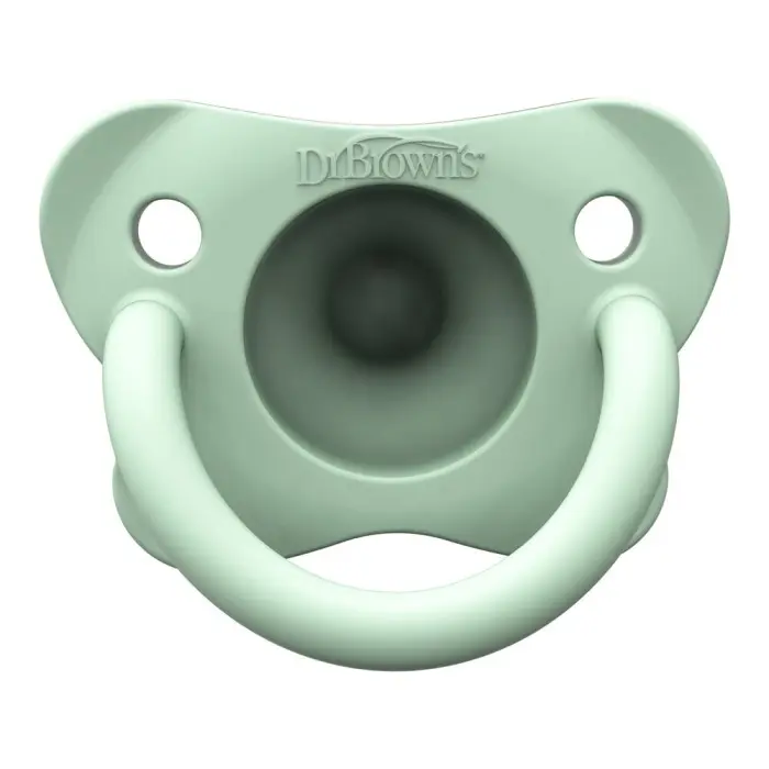 Dr Brown’s Sucette en silicone 0-6 mois HappyPaci Rose & Vert