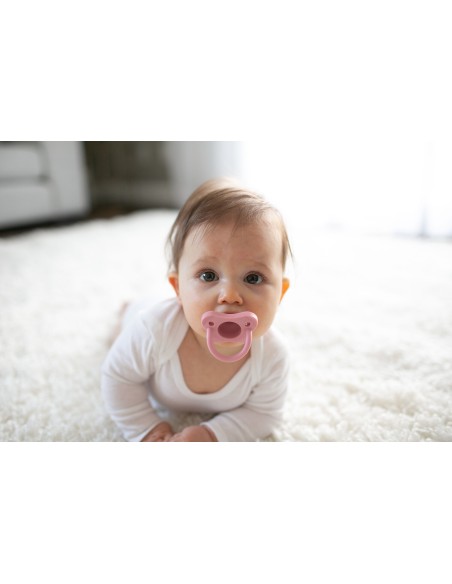 Dr Brown’s Sucette en silicone 0-6 mois HappyPaci Rose & Vert