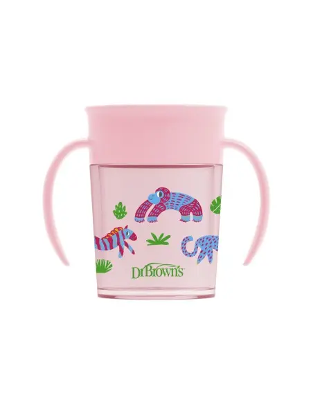 Dr Brown’s Cheers 360° cup pink 200 ml from 6 months