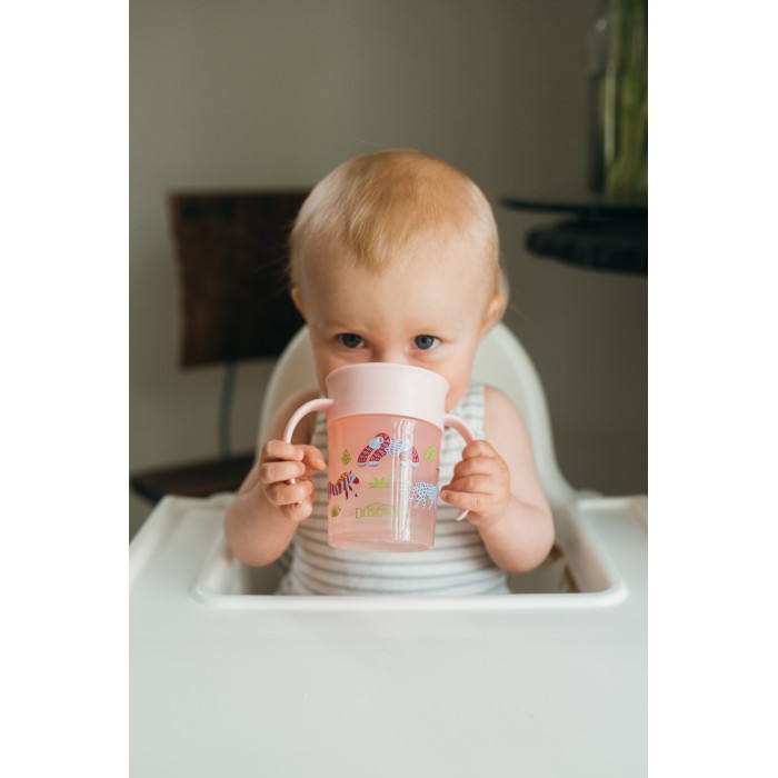 Dr Brown’s Tasse Cheers 360° Rose 200ml 6m+ Vaisselle bébé -