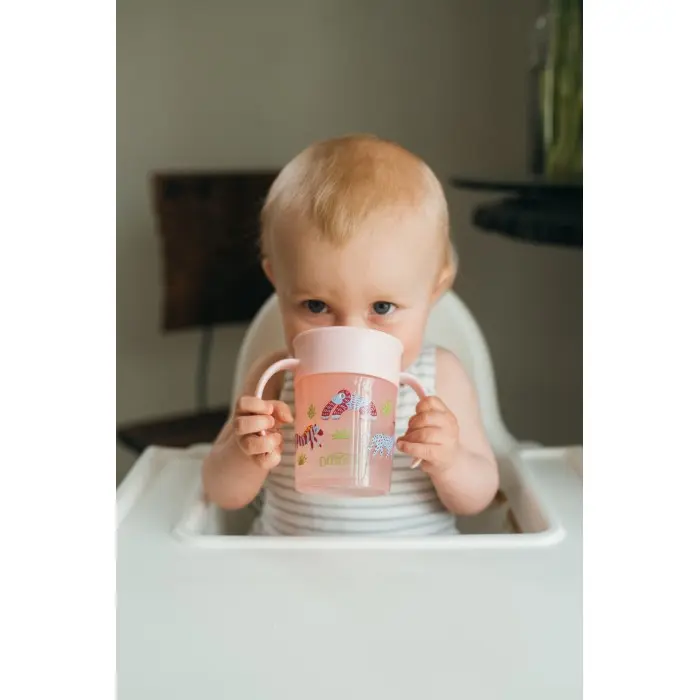 Dr Brown’s Tasse Cheers 360° Rose 200ml 6m+ Vaisselle bébé -
