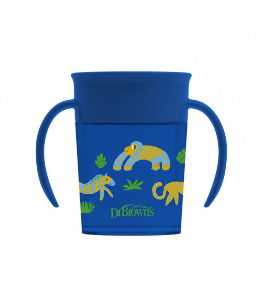 Dr Brown’s Tasse Cheers 360° Bleu 200ml 6m+ Vaisselle bébé -