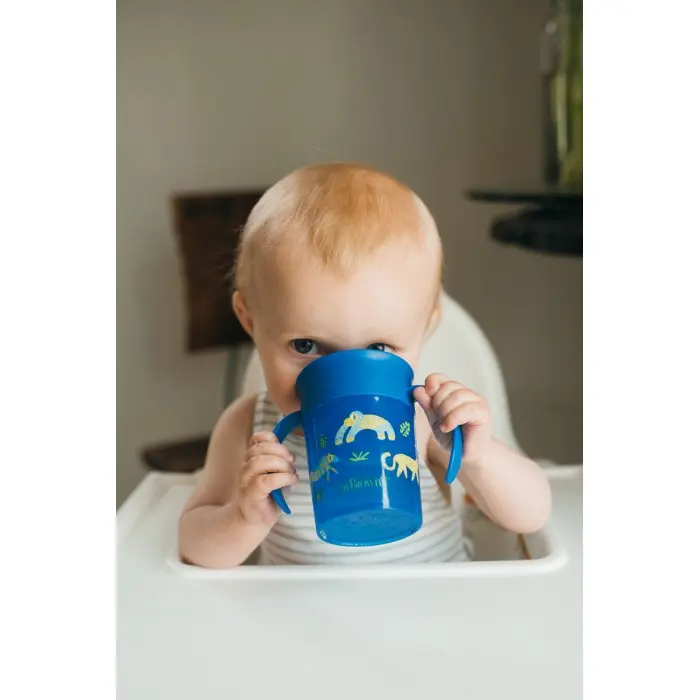 Dr Brown’s Tasse Cheers 360° Bleu 200ml 6m+ Vaisselle bébé -