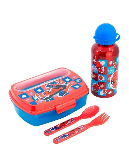 Lunch box + Cutlery + Stainless steel water bottle Spider Man — photo 2