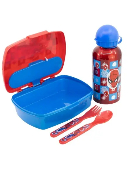 Lunch box + Couverts + Gourde en inox Spider Man Repas - Maroc