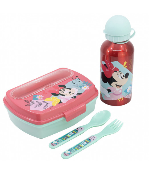 Lunch box + Couverts + Gourde en inox Minnie Mouse Sac à langer 2