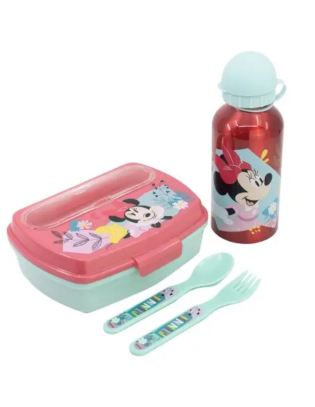 Lunch box + Couverts + Gourde en inox Minnie Mouse Sac à langer