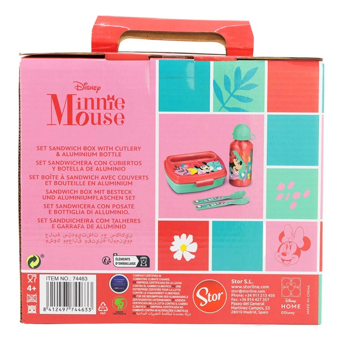 Lunch box + Couverts + Gourde en inox Minnie Mouse Sac à langer