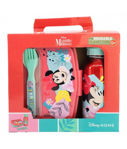 Lunch box + Couverts + Gourde en inox Minnie Mouse Sac à langer