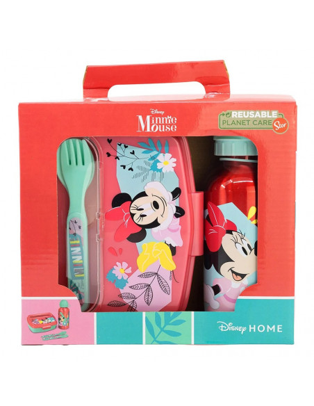 Lunch box + Couverts + Gourde en inox Minnie Mouse Sac à langer