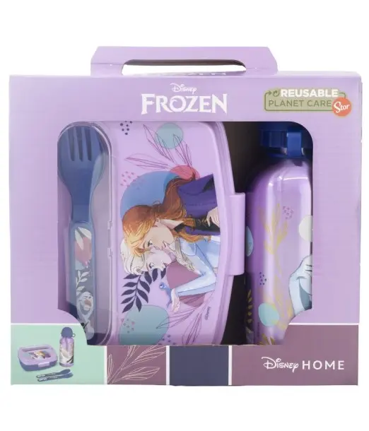 Lunch box + Couverts + Gourde en inox Frozen Repas - Maroc
