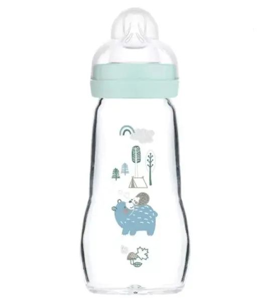 Biberon Mam en verre 260ml Bleu Biberon & Accessoires - Mam