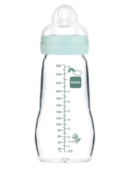 MAM glass baby bottle 260 ml Blue — photo 2
