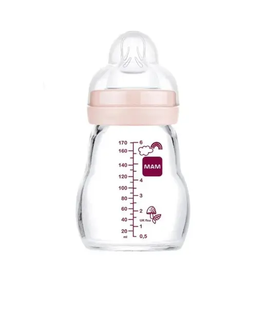 Biberon Mam en verre 170ml Rose Biberon & Accessoires - Mam 2