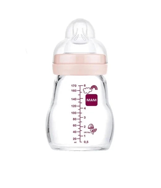 MAM glass baby bottle 170 ml pink 2