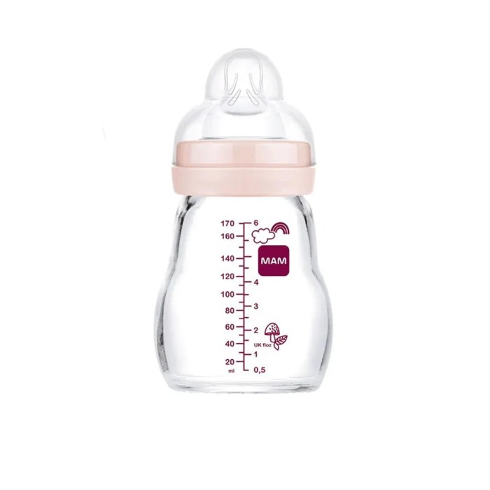 Biberon Mam en verre 170ml Rose dans Biberon & Accessoires chez Baby And Mom Maroc