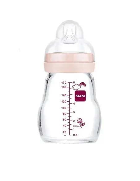 MAM glass baby bottle 170 ml pink — photo 2