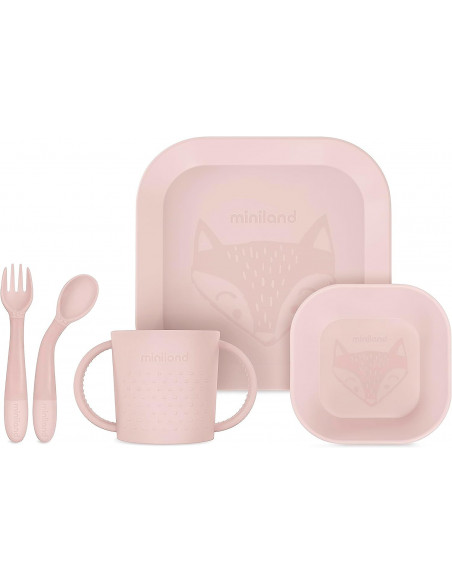 Miniland set de repas carré candy 0 mois + Vaisselle bébé -