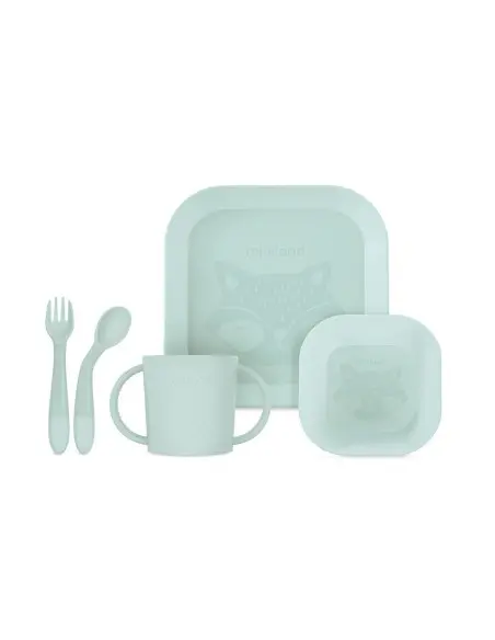 Miniland set de repas carré menthe 0 mois + Vaisselle bébé -