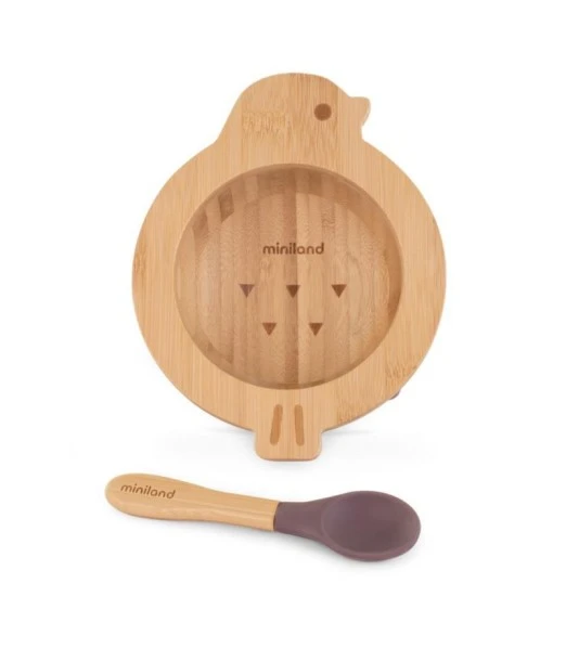 Miniland wooden bowl Chick from 0 months