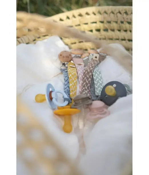 Attache-Sucette Tressée BIBS Blush / Ivory Sucettes - BIBS 2