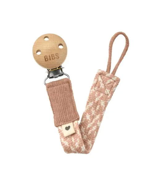 Attache-Sucette Tressée BIBS Blush / Ivory Sucettes - BIBS