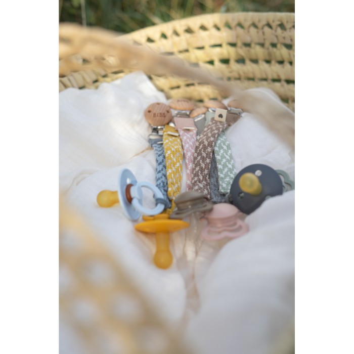 Attache-Sucette Tressée BIBS Baby Cloud / Iron Sucettes - BIBS