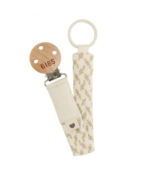 Attache-Sucette Tressée BIBS Baby Ivory / Vanilla Sucettes -