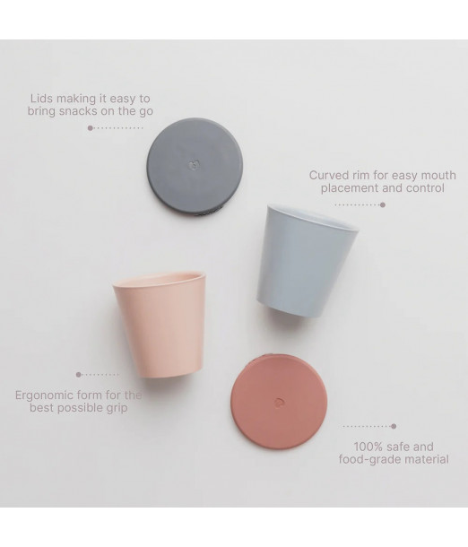 BIBS Jeu de tasses Vanille Vaisselle bébé - BIBS Maroc 2