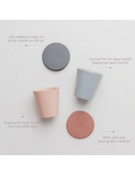 BIBS Jeu de tasses Vanille Vaisselle bébé - BIBS Maroc