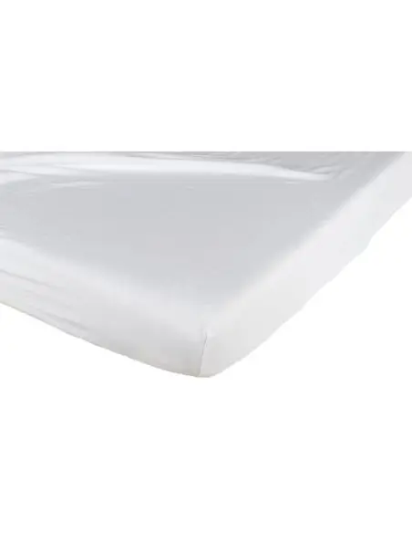 Candide Drap housse coton Blanc 70x140cm Linge de lit -