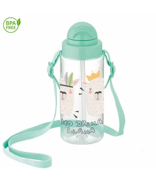 Gourde avec paille pour enfants Lama 500ml Vaisselle bébé - 