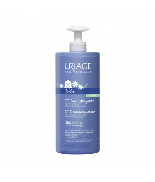 1ère Eau Nettoyante Uriage 1L, Eau / Lait de toilette - Puériculture Maroc
