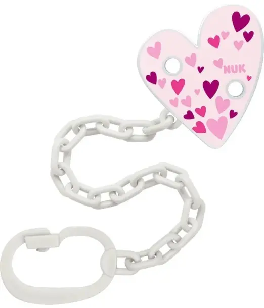 NUK Attache sucette Rose Coeur Sucettes - Nuk Maroc