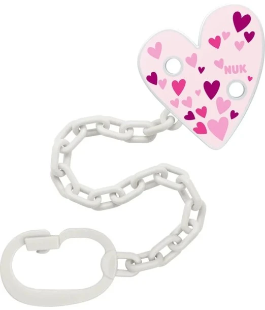 NUK pacifier clip Pink Heart
