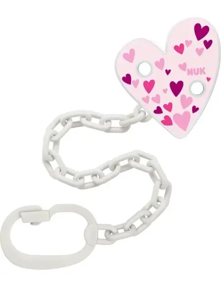 NUK Attache sucette Rose Coeur Sucettes - Nuk Maroc