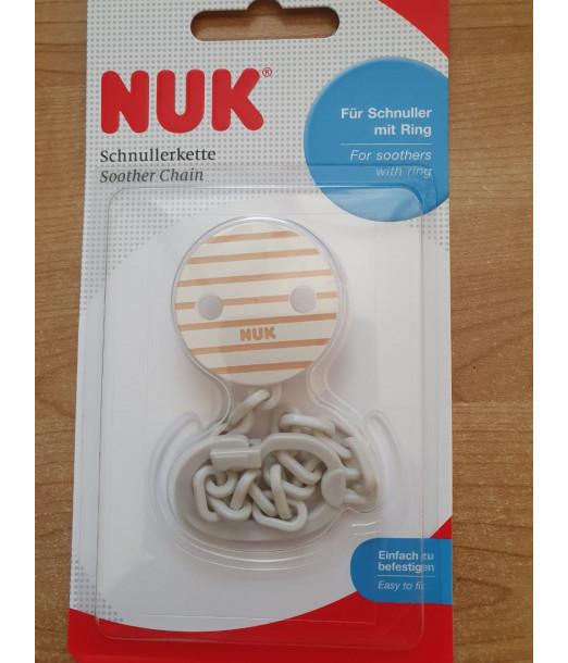 Attache sucette NUK - Bande beige au Maroc - Baby And Mom 2